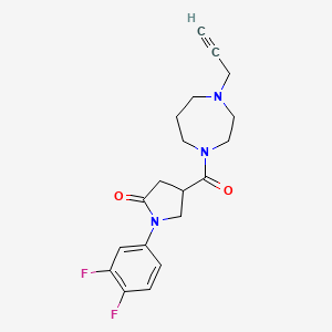 1-(3,4-Difluorophenyl)-4-[4-(prop-2-yn-1-yl)-1,4-diazepane-1-carbonyl]pyrrolidin-2-one