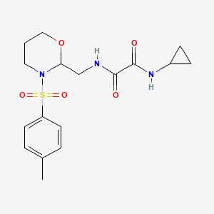 N1-cyclopropyl-N2-((3-tosyl-1,3-oxazinan-2-yl)methyl)oxalamide