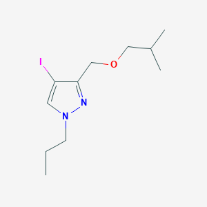 molecular formula C11H19IN2O B2832529 4-iodo-3-(isobutoxymethyl)-1-propyl-1H-pyrazole CAS No. 1855941-15-9