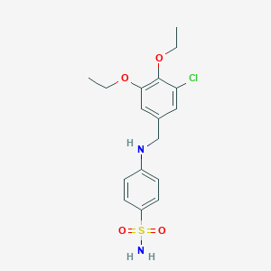 molecular formula C17H21ClN2O4S B283254 4-[(3-Chloro-4,5-diethoxybenzyl)amino]benzenesulfonamide 