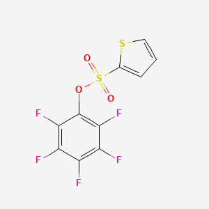 molecular formula C10H3F5O3S2 B2832552 2,3,4,5,6-Pentafluorophenyl 2-thiophenesulfonate CAS No. 663175-91-5