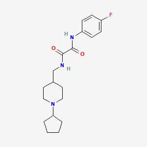 N1-((1-cyclopentylpiperidin-4-yl)methyl)-N2-(4-fluorophenyl)oxalamide