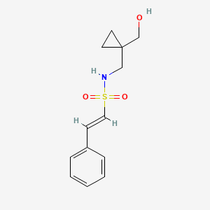 molecular formula C13H17NO3S B2832554 (E)-N-((1-(hydroxymethyl)cyclopropyl)methyl)-2-phenylethenesulfonamide CAS No. 1251711-67-7