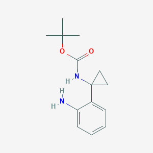 molecular formula C14H20N2O2 B2832555 Tert-butyl N-[1-(2-aminophenyl)cyclopropyl]carbamate CAS No. 1783557-04-9