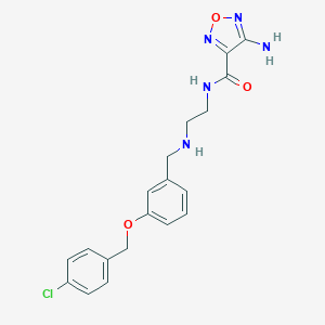 4-amino-N-[2-({3-[(4-chlorobenzyl)oxy]benzyl}amino)ethyl]-1,2,5-oxadiazole-3-carboxamide