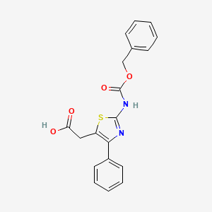 2-[4-Phenyl-2-(phenylmethoxycarbonylamino)-1,3-thiazol-5-yl]acetic acid