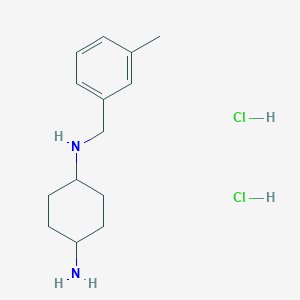 molecular formula C14H24Cl2N2 B2832581 (1R*,4R*)-N1-(3-Methylbenzyl)cyclohexane-1,4-diamine dihydrochloride CAS No. 1286264-25-2