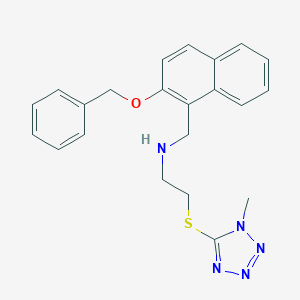 molecular formula C22H23N5OS B283259 N-{[2-(benzyloxy)-1-naphthyl]methyl}-2-[(1-methyl-1H-tetrazol-5-yl)thio]ethanamine 