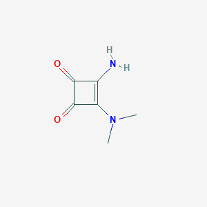 molecular formula C6H8N2O2 B2832592 3-Amino-4-(dimethylamino)cyclobut-3-ene-1,2-dione CAS No. 162362-86-9