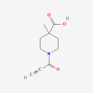 molecular formula C10H13NO3 B2832599 4-甲基-1-(丙-2-炔酰基)哌哆啶-4-羧酸 CAS No. 1341054-38-3