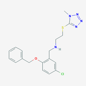 N-[2-(benzyloxy)-5-chlorobenzyl]-2-[(1-methyl-1H-tetrazol-5-yl)thio]ethanamine