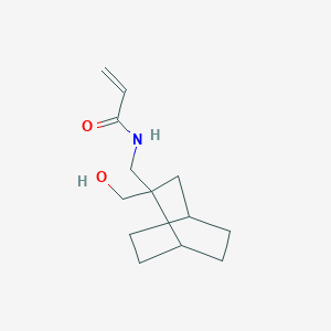 molecular formula C13H21NO2 B2832600 N-[[2-(Hydroxymethyl)-2-bicyclo[2.2.2]octanyl]methyl]prop-2-enamide CAS No. 2305414-98-4
