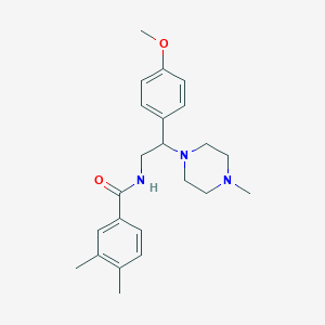 molecular formula C23H31N3O2 B2832601 N-(2-(4-甲氧基苯基)-2-(4-甲基哌嗪-1-基)乙基)-3,4-二甲基苯甲酰胺 CAS No. 903301-37-1