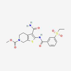 methyl 3-carbamoyl-2-(3-(ethylsulfonyl)benzamido)-4,5-dihydrothieno[2,3-c]pyridine-6(7H)-carboxylate