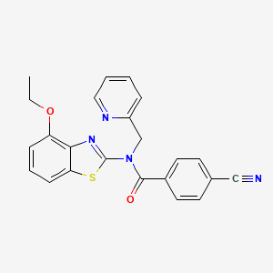 4-cyano-N-(4-ethoxybenzo[d]thiazol-2-yl)-N-(pyridin-2-ylmethyl)benzamide