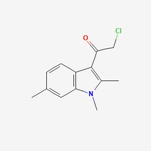 molecular formula C13H14ClNO B2832615 2-Chloro-1-(1,2,6-trimethyl-1H-indol-3-yl)-ethanone CAS No. 843638-37-9