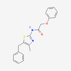 molecular formula C19H18N2O2S B2832619 N-(5-苄基-4-甲基-1,3-噻唑-2-基)-2-苯氧基乙酰胺 CAS No. 1147236-01-8