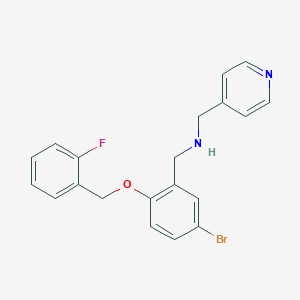 1-{5-bromo-2-[(2-fluorobenzyl)oxy]phenyl}-N-(pyridin-4-ylmethyl)methanamine
