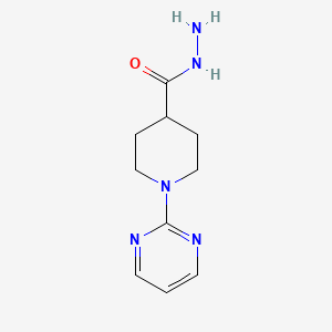 molecular formula C10H15N5O B2832622 1-(Pyrimidin-2-yl)piperidine-4-carbohydrazide CAS No. 685628-03-9; 685828-03-9