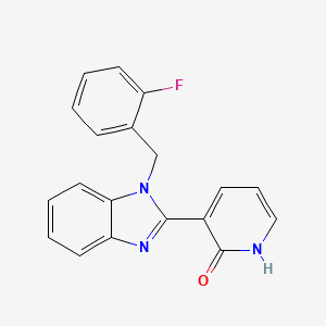 molecular formula C19H14FN3O B2832623 3-[1-(2-fluorobenzyl)-1H-1,3-benzimidazol-2-yl]-2(1H)-pyridinone CAS No. 861212-03-5