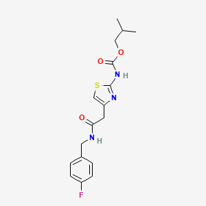 Isobutyl (4-(2-((4-fluorobenzyl)amino)-2-oxoethyl)thiazol-2-yl)carbamate