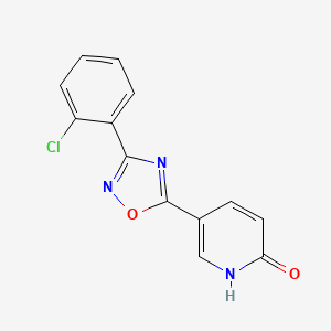 molecular formula C13H8ClN3O2 B2832626 5-[3-(2-chlorophenyl)-1,2,4-oxadiazol-5-yl]pyridin-2(1H)-one CAS No. 1400540-72-8