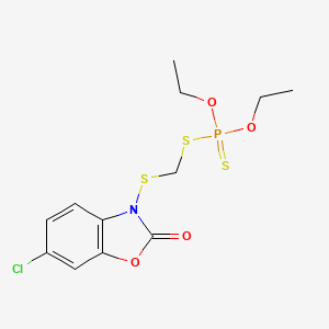 S-{[(6-chloro-2-oxo-1,3-benzoxazol-3(2H)-yl)sulfanyl]methyl} O,O-diethyl phosphorodithioate