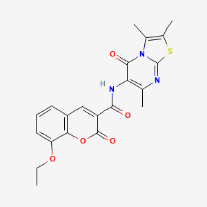 8-ethoxy-2-oxo-N-(2,3,7-trimethyl-5-oxo-5H-thiazolo[3,2-a]pyrimidin-6-yl)-2H-chromene-3-carboxamide