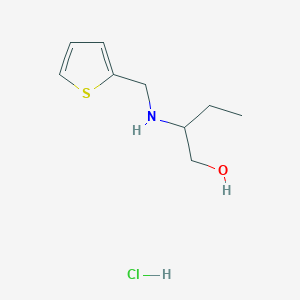 molecular formula C9H16ClNOS B2832640 2-[(2-Thienylmethyl)amino]-1-butanol hydrochloride CAS No. 1048673-57-9; 156543-22-5