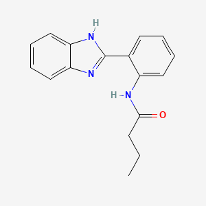 molecular formula C17H17N3O B2832648 N-(2-(1H-benzo[d]imidazol-2-yl)phenyl)butyramide CAS No. 176693-62-2