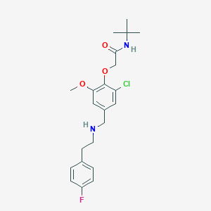 molecular formula C22H28ClFN2O3 B283265 N-(tert-butyl)-2-[2-chloro-4-({[2-(4-fluorophenyl)ethyl]amino}methyl)-6-methoxyphenoxy]acetamide 