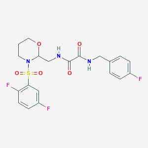 N1-((3-((2,5-difluorophenyl)sulfonyl)-1,3-oxazinan-2-yl)methyl)-N2-(4-fluorobenzyl)oxalamide