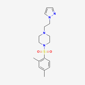 1-(2-(1H-pyrazol-1-yl)ethyl)-4-((2,4-dimethylphenyl)sulfonyl)piperazine