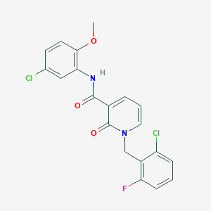 molecular formula C20H15Cl2FN2O3 B2832658 N-(5-氯-2-甲氧基苯基)-1-(2-氯-6-氟苯甲基)-2-氧代-1,2-二氢吡啶-3-甲酰胺 CAS No. 941989-15-7