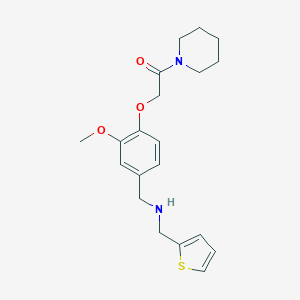 molecular formula C20H26N2O3S B283266 N-{3-methoxy-4-[2-oxo-2-(1-piperidinyl)ethoxy]benzyl}-N-(2-thienylmethyl)amine 