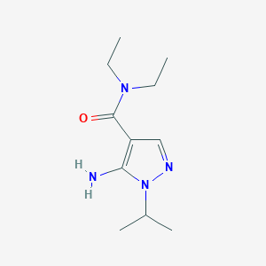 molecular formula C11H20N4O B2832664 5-Amino-N,N-diethyl-1-isopropyl-1H-pyrazole-4-carboxamide CAS No. 1869960-57-5