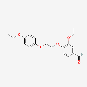 molecular formula C19H22O5 B2832668 3-Ethoxy-4-[2-(4-ethoxyphenoxy)ethoxy]benzaldehyde CAS No. 568554-00-7