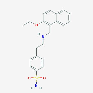 molecular formula C21H24N2O3S B283267 4-(2-{[(2-Ethoxynaphthalen-1-yl)methyl]amino}ethyl)benzenesulfonamide 