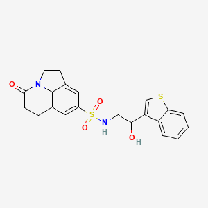 N-(2-(benzo[b]thiophen-3-yl)-2-hydroxyethyl)-4-oxo-2,4,5,6-tetrahydro-1H-pyrrolo[3,2,1-ij]quinoline-8-sulfonamide