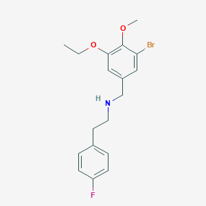 molecular formula C18H21BrFNO2 B283268 N-(3-bromo-5-ethoxy-4-methoxybenzyl)-2-(4-fluorophenyl)ethanamine 