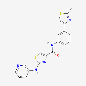molecular formula C19H15N5OS2 B2832684 N-(3-(2-methylthiazol-4-yl)phenyl)-2-(pyridin-3-ylamino)thiazole-4-carboxamide CAS No. 1286733-00-3