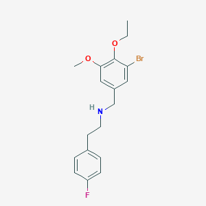 molecular formula C18H21BrFNO2 B283269 N-(3-bromo-4-ethoxy-5-methoxybenzyl)-2-(4-fluorophenyl)ethanamine 