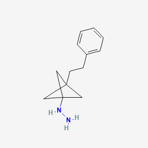 [3-(2-Phenylethyl)-1-bicyclo[1.1.1]pentanyl]hydrazine