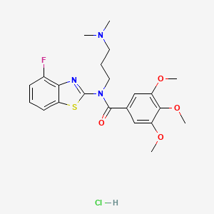 N-(3-(dimethylamino)propyl)-N-(4-fluorobenzo[d]thiazol-2-yl)-3,4,5-trimethoxybenzamide hydrochloride