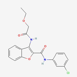 molecular formula C19H17ClN2O4 B2832694 N-(3-chlorophenyl)-3-(2-ethoxyacetamido)benzofuran-2-carboxamide CAS No. 888464-25-3