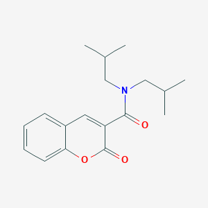 molecular formula C18H23NO3 B2832708 N,N-bis(2-methylpropyl)-2-oxochromene-3-carboxamide CAS No. 304887-48-7