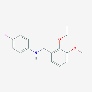 molecular formula C16H18INO2 B283271 N-(2-ethoxy-3-methoxybenzyl)-N-(4-iodophenyl)amine 