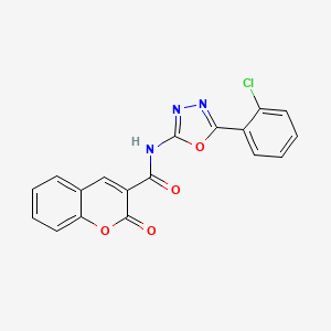 molecular formula C18H10ClN3O4 B2832713 N-[5-(2-chlorophenyl)-1,3,4-oxadiazol-2-yl]-2-oxochromene-3-carboxamide CAS No. 865249-51-0