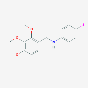 molecular formula C16H18INO3 B283272 4-iodo-N-(2,3,4-trimethoxybenzyl)aniline 