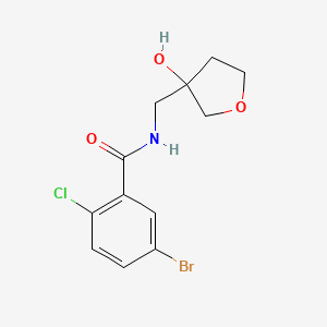 molecular formula C12H13BrClNO3 B2832720 5-bromo-2-chloro-N-((3-hydroxytetrahydrofuran-3-yl)methyl)benzamide CAS No. 1915124-64-9